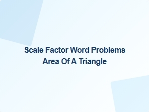 Solving Triangle Area with Scale Factor